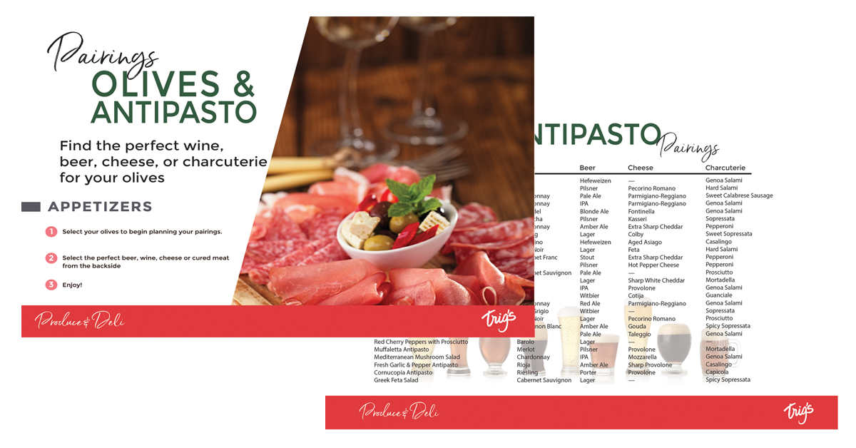             Click to Enlarge the Printable Olive & Antipasto Pairing Card - click the link below to download        