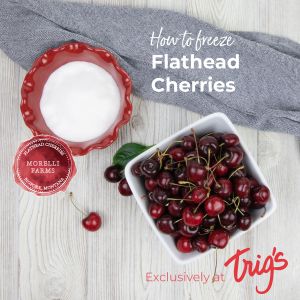 Image of Flathead cherries and scroll below to learn how to freeze cherries to enjoy later.